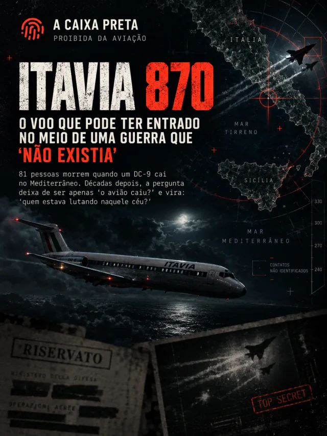 Capa do dossiê Itavia 870 — O voo que pode ter entrado no meio de uma guerra